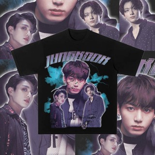  ใหม่เอี่ยมเสื้อยืดKPOP BTS JUNGKOOK เดียวกันผ้าฝ้ายเสื้อยืดผู้ชายผู้หญิง Oversize Street Hip-Hop แนวโน้มเกาหลีสไตล์