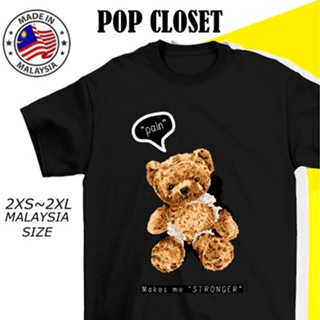 TEDDY BEAR TSHIRT CARTOON T SHIRT SHORT SLEEVES CUTE T-SHIRT WOMAN MAN 100% COTTON FASHION KOREAN TOP READY STOCK_02