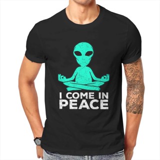 เสื้อยืดสีขาวเสื้อยืด พิมพ์ลายอนิเมะ Alien Is Coming in Peace Peace สําหรับผู้ชาย 481793S-4XL_02