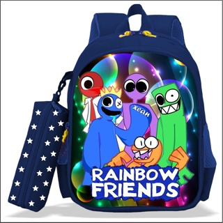 กระเป๋าเป้นักเรียน สะพายหลัง ลายตัวละคร RAINBOW FRIENDS คุณภาพพรีเมี่ยม สําหรับเด็กอนุบาล และประถม