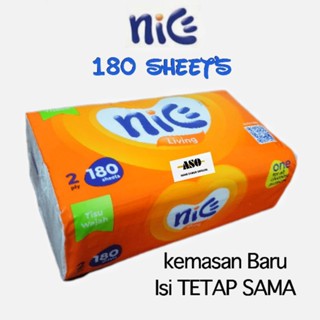Nice ทิชชู่ 180 แผ่น 2 ชั้น นุ่มมาก ต่อ 1 แพ็ก