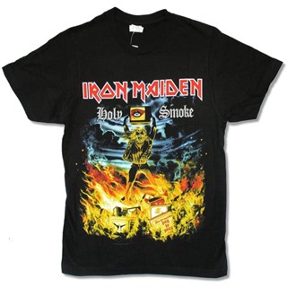 Qiuy5 [พร้อมส่ง] เสื้อยืดผ้าฝ้าย 100% พิมพ์ลาย Iron Maiden Holy Smoke พลัสไซซ์ พลัสไซซ์ ของขวัญคริสต์มาส สําหรับผู้ชาย X