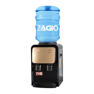 ZAGIO ตู้ทำน้ำร้อน-เย็น (ตั้งโต๊ะ) พร้อมถัง 12 ลิตร รุ่น ZA-8268 YLR-0.5-JXT-8 สีดำ - ทอง