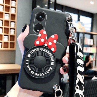 เคสOPPO Reno8 T 4G 5G 2023 มือถือ ซิลิโคนนิ่ม บางมาก ลายการ์ตูน พร้อมสายคล้องยาว สําหรับ เคสโทรศัพท์ OPPO Reno8T 4G