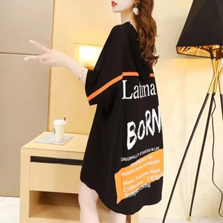 【40-90 กก.】เสื้อยืดแขนสั้น ทรงหลวม พลัสไซซ์ สําหรับผู้หญิง C9682