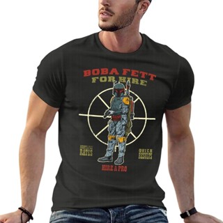 เสื้อยืดแขนสั้น พิมพ์ลาย Boba Fett For Hire สําหรับผู้ชาย