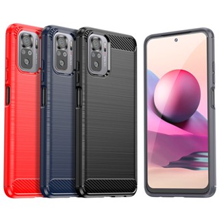 สําหรับ Xiaomi Poco M5s บางเฉียบ แปรง พื้นผิว กันกระแทก เคส TPU นิ่ม