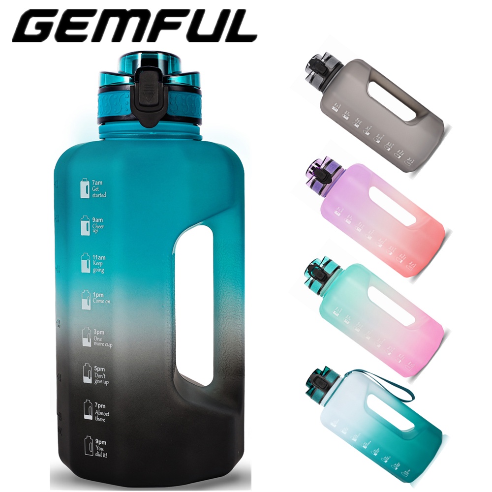 ขวดน้ํา GEMFUL 2.2 Litre เหยือกน้ํากีฬาขนาดใหญ่ BPA-free Leakproof สําหรับแคมป์ปิ้งกีฬากลางแจ้ง