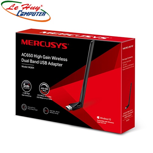 USB Wifi Mercusys MU6H ดูอัลแบนด์ AC650