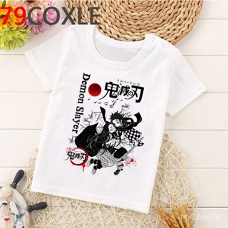 Demon Slayer T Shirt Kids Kawaii Cartoon Blade Of Ghost Graphic T-shirt Kimetsu No Yaiba Anime Demon_08