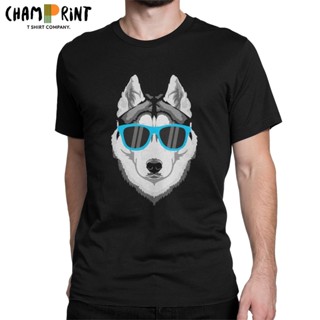 Men T-Shirts Siberian Husky Funny Pure Cotton Tee Shirt Short Sleeve Dog Funny T Shirts Round Collar Clothing Gift _04