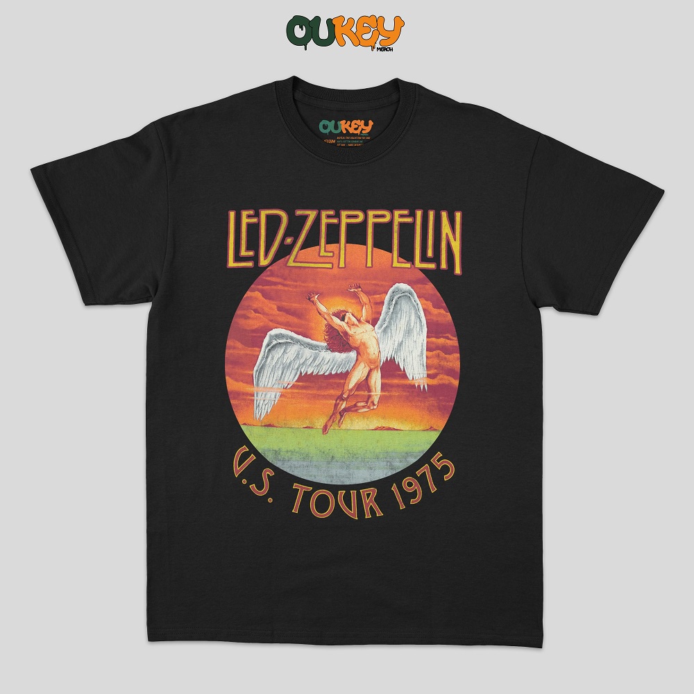 Led Zeppelin - Us Tour 1975 (เสื้อยืดแบนด์)