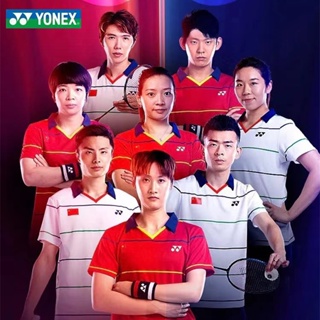 Yonex ใหม่ เสื้อแบดมินตัน แขนสั้น ระบายอากาศ แบบแห้งเร็ว สไตล์จีน สําหรับผู้ชาย และผู้หญิง