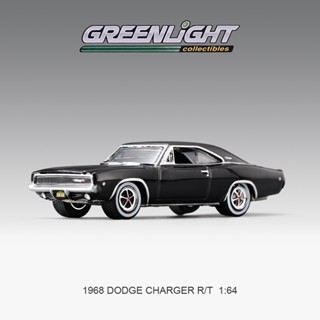 โมเดลฮับล้อรถยนต์ 1:64 1968 DODGE CHARGER R/T สีดํา สีขาว