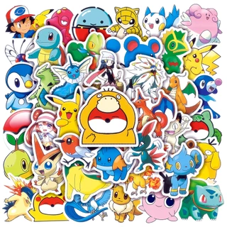 50/10 ชิ้น สติกเกอร์โปเกม่อน Kawaii Pikachu สเก็ตบอร์ด จักรยาน กีตาร์ แล็ปท็อป เด็ก กันน้ํา สติกเกอร์ของเล่น