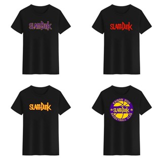 เสื้อคู่รัก - เสื้อยืด Slam Dunk Kainan สําหรับผู้หญิงผู้หญิงสีดําเสื้อยืดสีขาวคอกลมเสื้อเสื้อยืด U