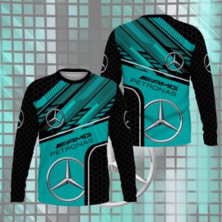 Petronas F1 เสื้อยืดแขนยาว มีฮู้ด ลายทีมทีม 3d