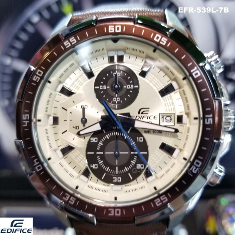 (ของแท้ 100%) นาฬิกา คาสิโอ นาฬิกาคาสิโอ EDIFICE รุ่น EFR-539L-7B  นาฬิกาผู้ชาย กันน้ำ รับประกัน 1 ปี
