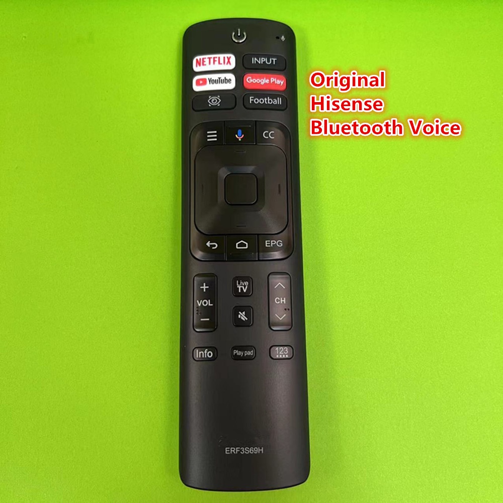 ERF3S69H สําหรับ HISENSE สมาร์ททีวีรีโมทคอนโทรลพร้อม Google Assistant บลูทูธ ERF3I69 ERF3A69H ERF3B6