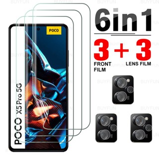 6in1 ฟิล์มไฮโดรเจลกันรอยหน้าจอ HD สําหรับ Xiaomi Poco X5 Pro 5G Xiaomi Poco X5 Xaomi Poko Poxo X5Pro