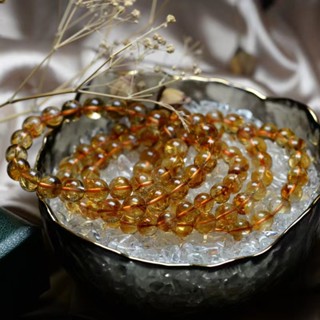 สร้อยข้อมือCitrine คริสตัลธรรมชาติ นําโชค ของขวัญ ราคาโรงงาน พร้อมใบรับรอง