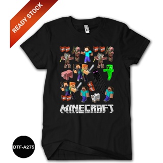 เสื้อยืด ผ้าฝ้าย พรีเมียม Minecraft Combet 24s DTF-A275