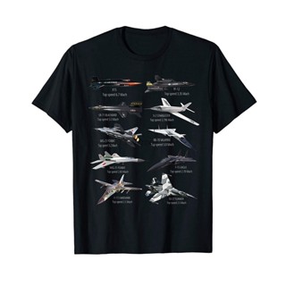 Militarys Fastest Jet Fighters Aircraft Plane of the World T-Shirt_02