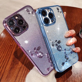 เคสป้องกันโทรศัพท์มือถือ ลายดอกกุหลาบ ไล่โทนสี สําหรับ Huawei Nova 7 7SE 8 9 Pro 9SE 10 Pro 10SE Honor 50 Pro 50SE