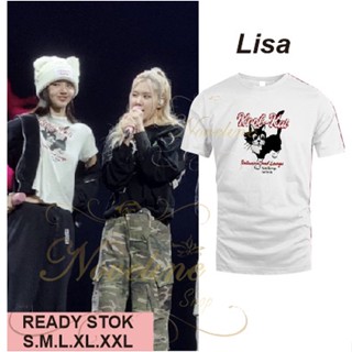 ย้อนยุคเสื้อยืด พิมพ์ลายการ์ตูนแมว Lisa Kool Kpop สไตล์เกาหลี ญี่ปุ่น สตรีท พรีเมี่ยม สําหรับผู้หญิงS-5XL