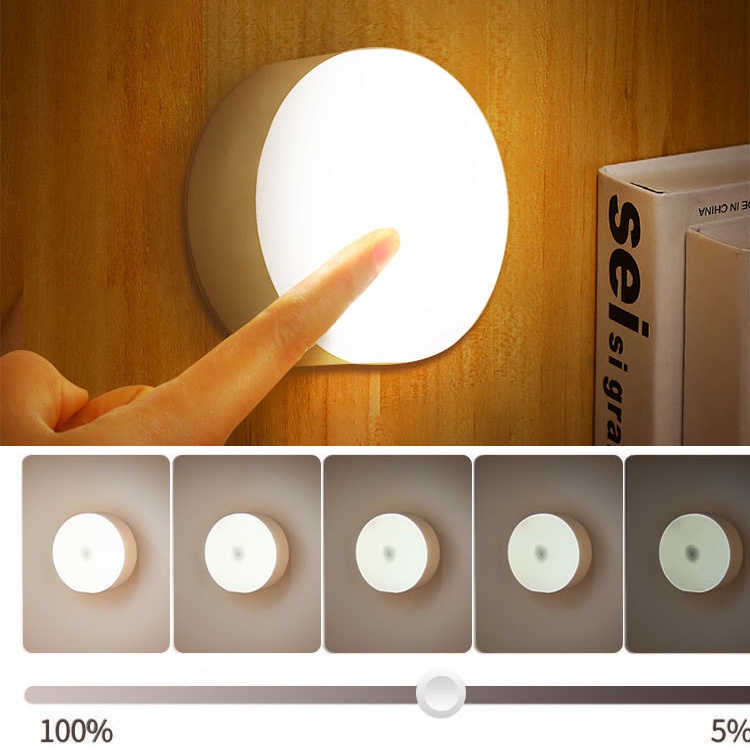 โคมไฟกลางคืน LED แบบสัมผัส ชาร์จ USB สําหรับตกแต่งผนังห้องนอนเด็ก