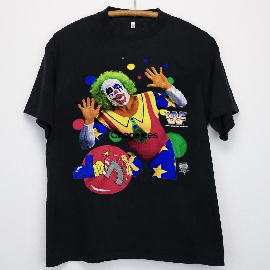 พิมพ์ใหม่ Wwf มวยปล้ํา T เสื้อ Mens Doink the Clown 90s เสื้อยืดผู้ชาย O คอพิมพ์แฟชั่น Chic Casual C