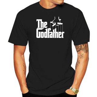 เสื้อยืดผ้าฝ้าย แขนสั้น พิมพ์ลายโลโก้ Godfather ทรงหลวม แฟชั่นฤดูร้อน สําหรับผู้ชาย