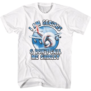 I Am Serious &amp; Dont Call Me Shirley Airplane T-Shirt เสื้อยืด cotton เสือยืดผู้ชาย_02