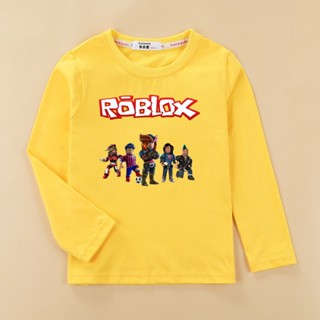 ROBLOX เสื้อยืดการ์ตูนสำหรับเด็กเสื้อแขนสั้นสำหรับเด็กเสื้อผ้าฝ้าย 100% สำหรับเด็ก_04