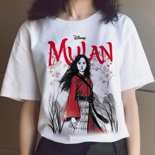 Mulan Harajuku Funny Cartoon Disney Princess T Shirt Vintage Graphic Streetwear T-shirt Summer Casual Tshirt 90s Ko_03