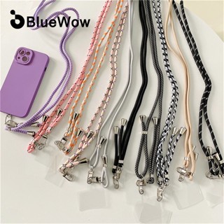 Bluewow สายคล้องโทรศัพท์มือถือ ผ้าไนล่อน ถอดออกได้ พร้อมแผ่นใส ทนทาน