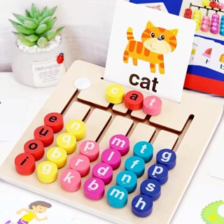 Montessori เกมกระดานไม้ คําพูดการสะกดคํา ของเล่นเสริมการเรียนรู้ สําหรับเด็กผู้ชาย และเด็กผู้หญิง 3-6 ปี