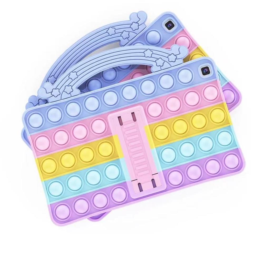 คุณภาพดีที่สุด [ซื้อ 2 แถม Gold] SILICON CASE POP IT HANDLE SAMSUNG TAB A 8 2019/T295 TAB S6 LITE TA