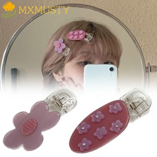 MXMUSTY Flower Hair Clips Stylish Headwear Ins Hair Side Clips Zircon Hairpins Girls Barrettes Children Hair Clips New Duckbill Clips