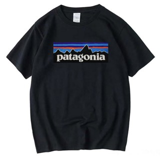 Patagonia เสื้อยืดคอก ลมแขนสั้นสําหรับผู้ชาย เสื้อแขนสั้น