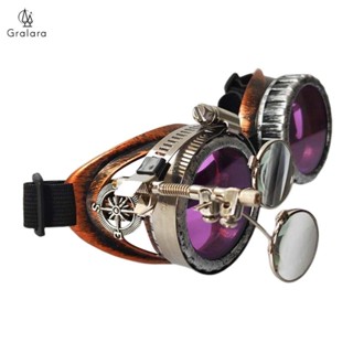 [lzdhuiz3] Funky Steampunk แว่นตา กรอบสี อุปกรณ์ประกอบฉากถ่ายภาพ โกธิค เครื่องแต่งกาย Ocular Loupe ผู้หญิง ผู้ชาย แว่นตากันแดด สําหรับชุดแฟนซี คอสเพลย์ ปาร์ตี้ หน้ากาก