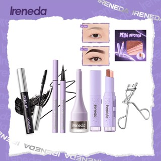 Ireneda 5 ชิ้น แต่งตา ชุดเครื่องสําอาง อายไลเนอร์ ดินสอเขียนคิ้ว มาสคาร่า กันน้ํา แห้งเร็ว ชุดความงาม ชิมเมอร์ อายแชโดว์ ชุดที่ดัดขนตา
