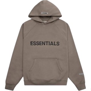 ESSENTIALS FRONT LOGO HOODIE [BROWN]