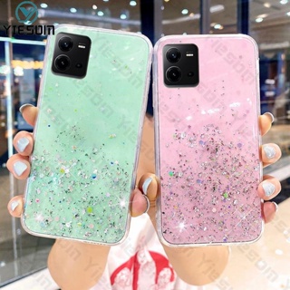 เคสโทรศัพท์มือถือ ซิลิโคนนุ่ม TPU ใส แต่งกลิตเตอร์ ระยิบระยับ สําหรับ Vivo V25 Pro V25E V23 5G V23E V21 4G V21E V20 SE V20 Pro