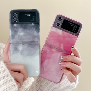 เคสโทรศัพท์มือถือแบบนิ่ม กันกระแทก สีย้อม แฟชั่น สําหรับ Samsung Galaxy Z Flip 4 5G Z Flip 3