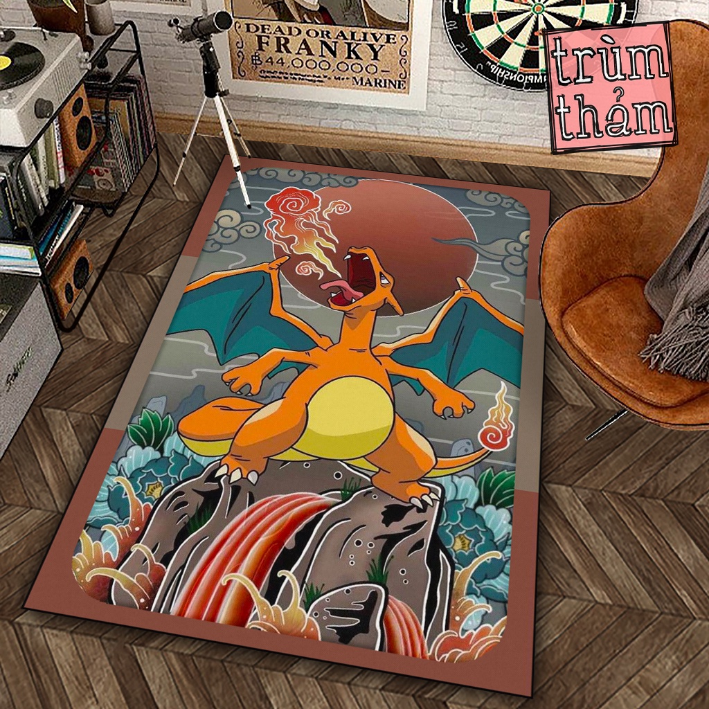 Lizardon Vintage Pokemon อะนิเมะมังงะตกแต่ง Study มุมทํางานห้องนอนห้องนั่งเล่น Office