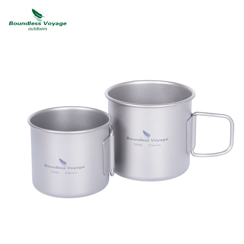 Boundless Voyage Titanium Cup ถ้วยกาแฟ Outdoor Camping Ultralight แก้วน้ําแก้วชา