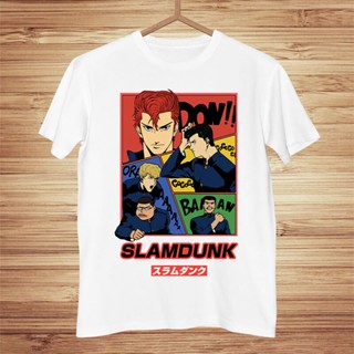 PONER เสื้อครอปสายฝอ อะนิเมะวินเทจ Slam Dunk ฮิปฮอปผู้ชายเสื้อยืดฮาราจูกุมังงะสั้น sleev ท็อปส์ซูเสื้อผ้า Ropa Homb_09