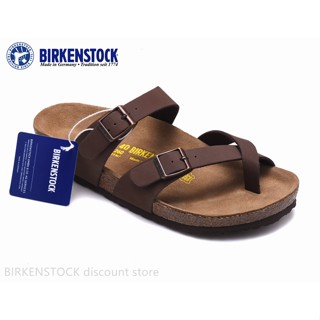 【Original】Birkenstock Mayari Mens/Female Classic Cork Frosted Brown Sandals Slippers 34-46