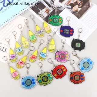 [global_village] พวงกุญแจ จี้ฟิกเกอร์อนิเมะ Digimon Adventure Digivice ของเล่น สําหรับเก็บสะสม